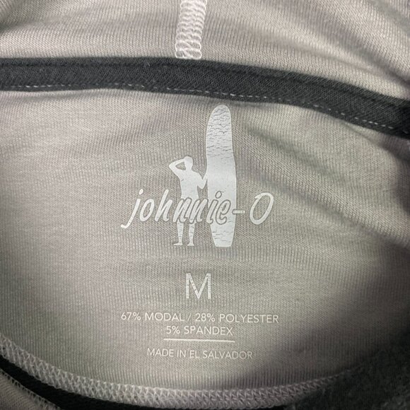 Johnnie-O Bender Melange Hoodie Men's Medium Charcoal Gray Stretch JMHD1120 - Picture 4 of 9